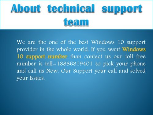 Windows 10 Support Number +1-8886-819-401