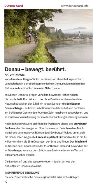 DONAU-Card Vorteilsgeberbroschüre 2018