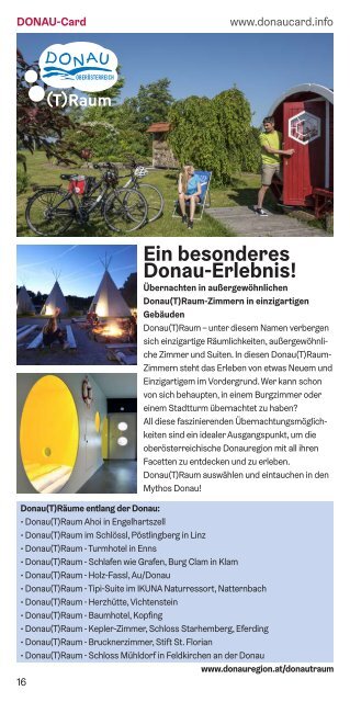 DONAU-Card Vorteilsgeberbroschüre 2018