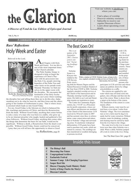 April 2012 - Diocese of Fond du Lac