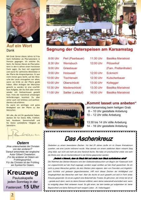 Pfarrblatt 01/2012 - Pfarre Mariatrost