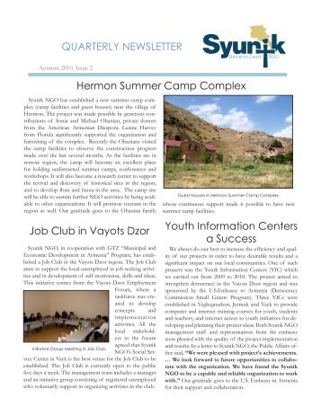 Syunik NGO Newsletter Issue 2