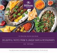 F & B offers - July to September