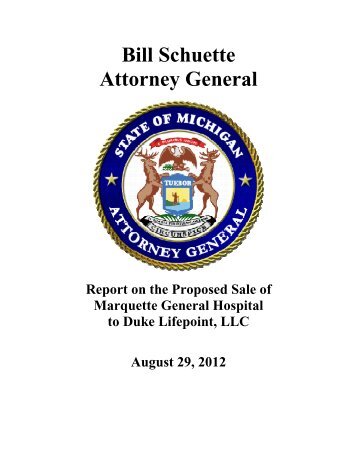 Bill Schuette Attorney General - State of Michigan