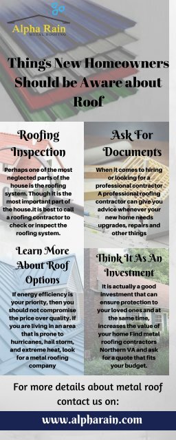 Things New Homeowners Should be Aware about Roof