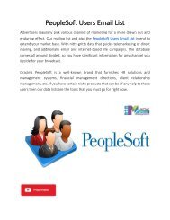 PeopleSoft Users Email List | B2B Marketing Archives