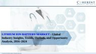 Lithium Ion Battery Market - Global Industry Insights,Opportunity Analysis, 2018–2026