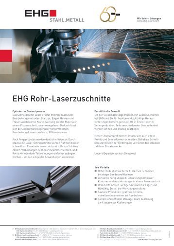EHG Datenblatt zu Anarbeitung Rohr-Laserzuschnitte DE