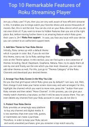 Top 10 Remarkable Features of Roku Streaming Player
