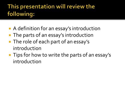 How to write an essay introduction?