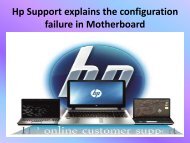 Hp Support explains the configuration failure in Motherboard