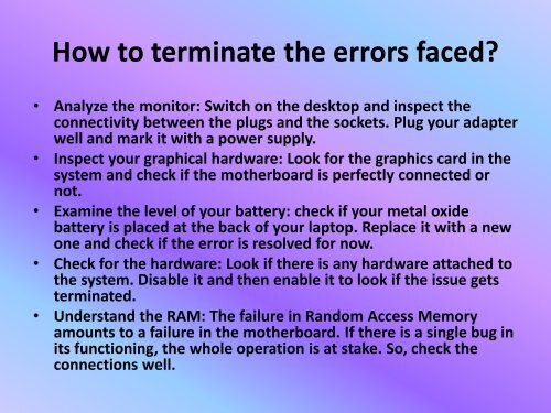 Hp Support explains the configuration failure in Motherboard