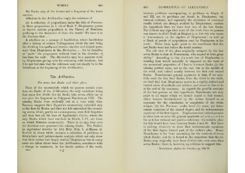 A history of Greek mathematics Vol.II from Aristarchus to Diophantus by Heath, Thomas Little, Sir, 1921