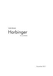 Colin Broom - Harbinger, for Orchestra
