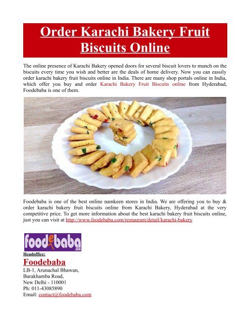 Order Karachi Bakery Fruit Biscuits Online