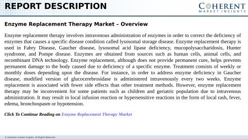 Enzyme Replacement Therapy Market Opportunity Analysis, 2018-2026