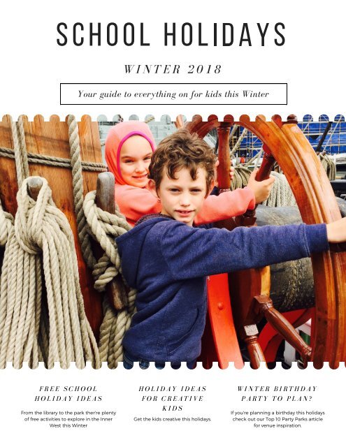 KIDsize Living Inner West School Holiday Guide Winter 2018
