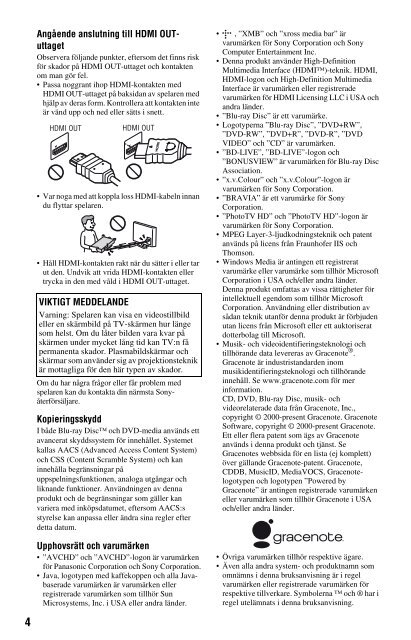 Sony BDP-S383 - BDP-S383 Consignes d&rsquo;utilisation Su&eacute;dois