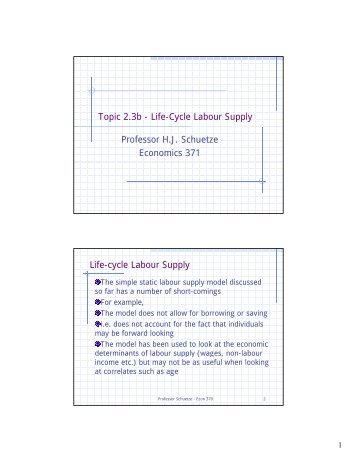 Dynamic Life-Cycle Labour Supply