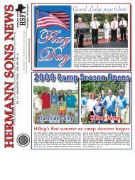 hermann sons news - The Order of the Sons of Hermann in the State ...