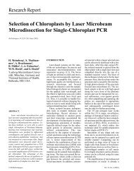 Selection of Chloroplasts by Laser Microbeam Microdissection for ...