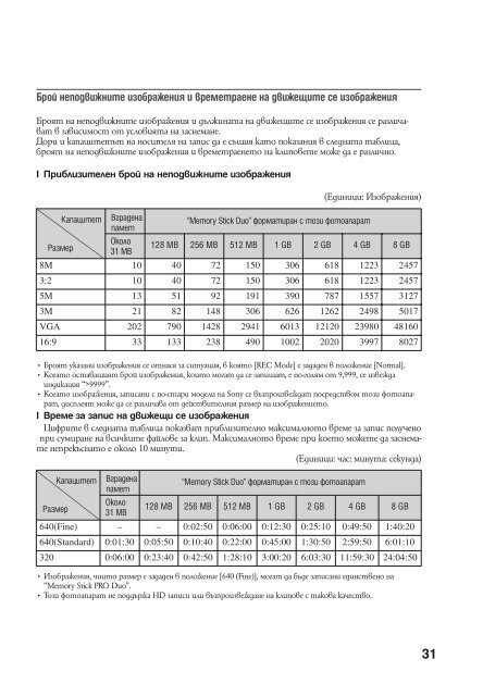 Sony DSC-T70 - DSC-T70 Mode d'emploi Bulgare