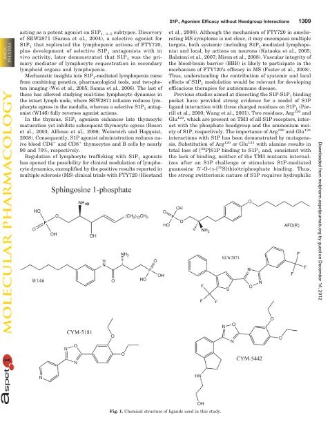 Full Pharmacological Efficacy of a Novel S1P1 Agonist That Does ...