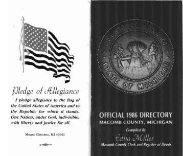 1986 Macomb County (Michigan) Directory