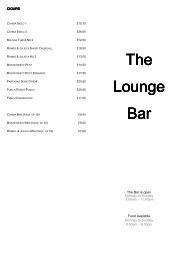 The Lounge Bar Menu - Royal Automobile Club