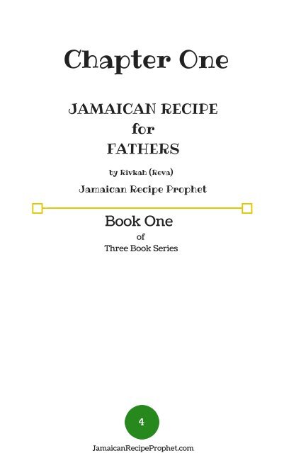 Jamaican Recipe for Fathers