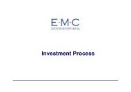 Investment Process - E.M.C Gestion de Fortune SA
