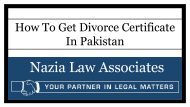 divorce certificate in pakistan