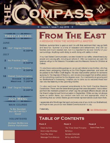 The Compass, Volume 1, Issue 7, July 2018