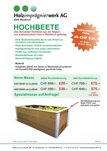 Aktion Hochbeete