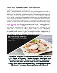 Key Food Retailers in Thailand, Thailand Frozen Food Manufacturers, Sea Food Market-Ken Research