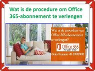 Wat is de procedure om Office 365-abonnement te verlengen