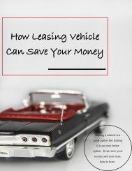 How Leasing Vehicle Can Save Your Money