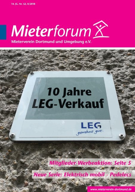 Mieterforum Dortmund - Ausgabe II/2018 (Nr. 52)