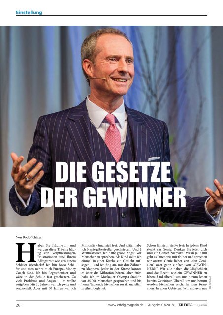 Erfolg Magazin, Ausgabe 3/2018