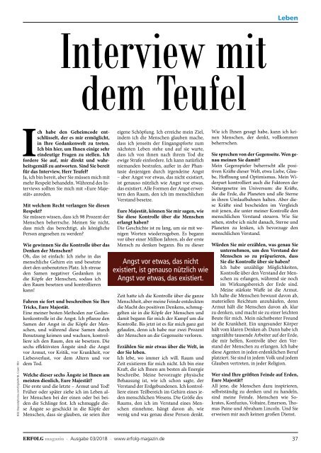 Erfolg Magazin, Ausgabe 3/2018