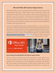 Office 365 Customer Support Number