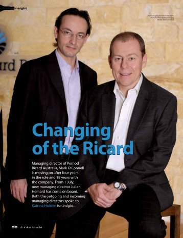 Managing director of Pernod Ricard Australia, Mark O ... - Drinks trade