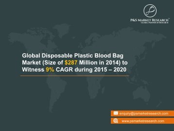 Disposable Plastic Blood Bag Market Research Report