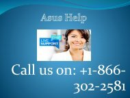 +1-866-302-2581  Asus Help