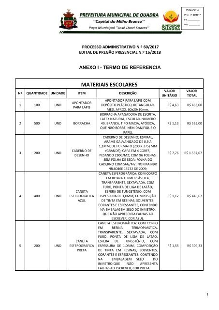 Edital PP 16_2018_Material Escolar e Esportivo