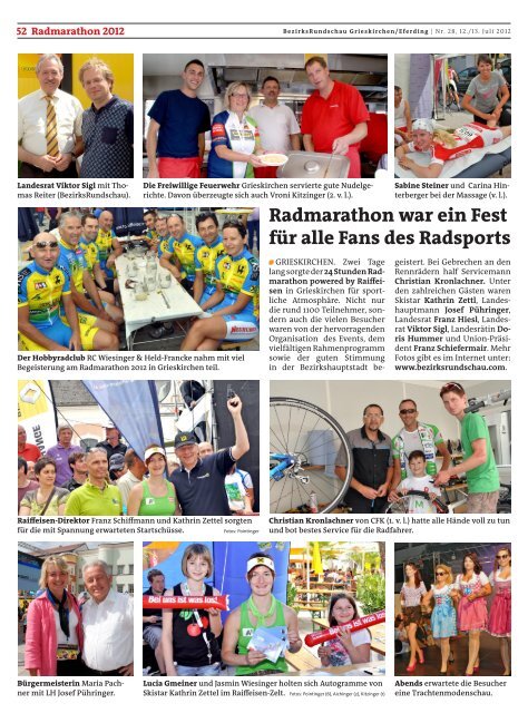 Radmarathon der Rekorde in - RC Grieskirchen