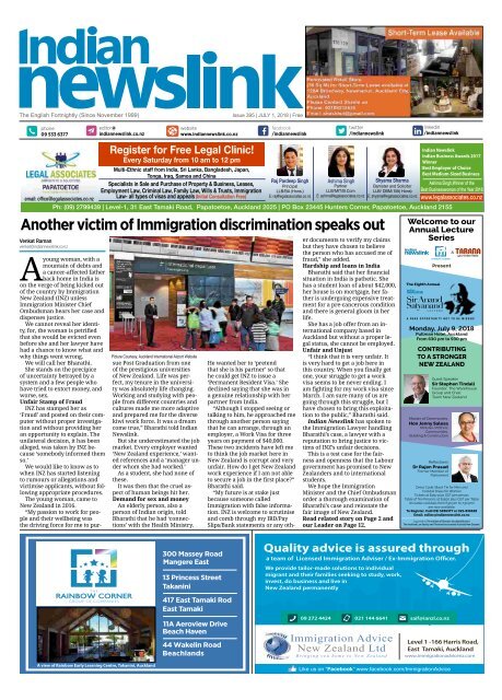 Indian Newslink July 1 2018 Digital Edition