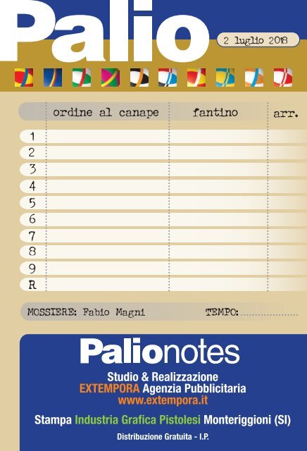 Palionotes Luglio 2018