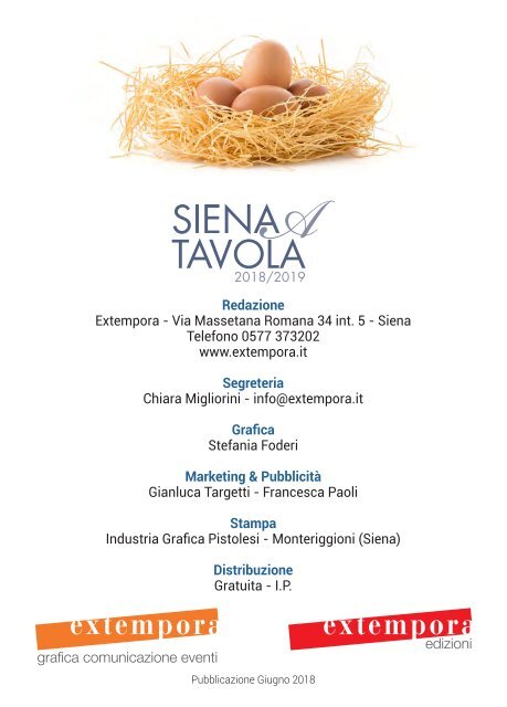 Siena a Tavola 2018